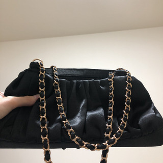 ハンドバッグ  パーティーバッグ　黒　アサクラ　結婚式用の画像