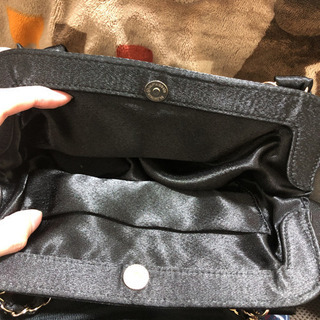 ハンドバッグ  パーティーバッグ　黒　アサクラ　結婚式用の画像