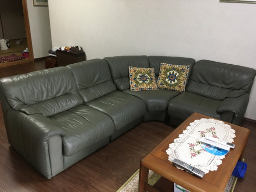 本革張り　ソファー　値下げ！！