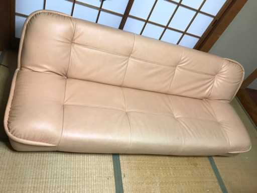 レザーソファーベッド
