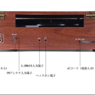 【新品未使用】レコードプレーヤー Bluetooth スピーカー内蔵 USB端子 ステレオ スピーカー内蔵 ヘッドホン Bluetooth対応 RCA入力端子 (ブラウン) ①の画像