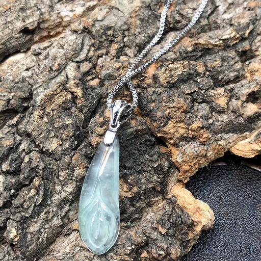 福袋 ネックレス 花 本翡翠 氷ヒスイ 透明 誕生日プレゼント 18kゴールド 鑑別書