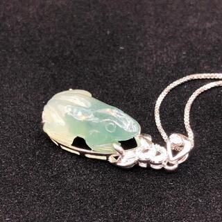 福袋 ネックレス 蛙 本翡翠 氷種ヒスイ 緑色 誕生日プレゼント 手作り