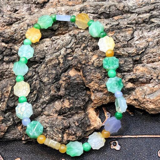 ブレスレット かわいい 本翡翠 氷ヒスイ 三色 誕生日プレゼント 本物保証2