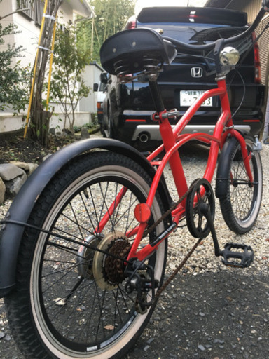 160.真っ赤な小径ビーチクルーザー20インチ