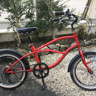 160.真っ赤な小径ビーチクルーザー20インチ