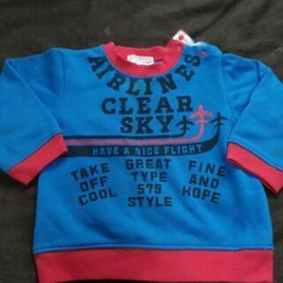 青と赤色　トレーナー　95cm　エアラインズ