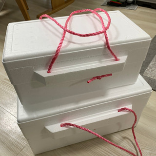 発泡スチロール　箱　ボックス　2個セットの画像