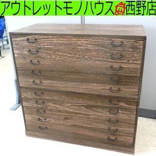 桐焼き風タンス 静岡ニッセツ株式会社 10段 十段 箪笥 たんす 桐焼 着物箪笥 家具 ペイペイ対応 札幌市西区西野