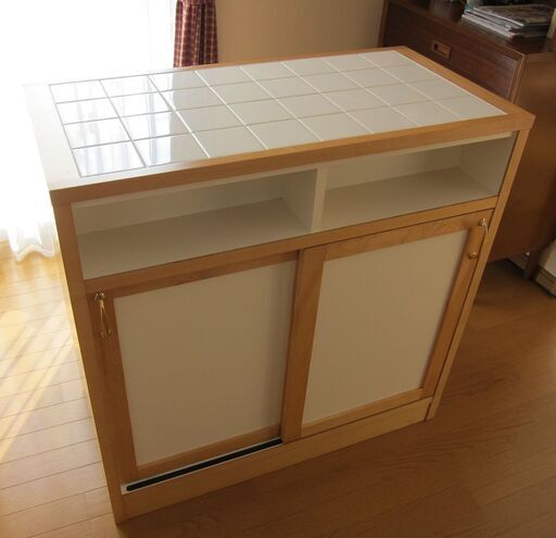 間仕切り タイルトップ  キッチン カウンター 幅９０ｃｍ