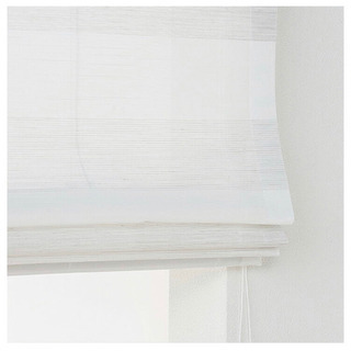 超美品　ローマンシェード シングル ナチュラルなボーダー　防炎　UVカットミラー レース2の画像