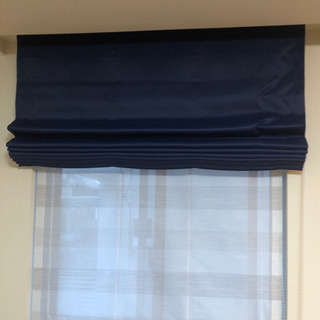 超美品　ローマンシェード シングル ナチュラルなボーダー　防炎　...