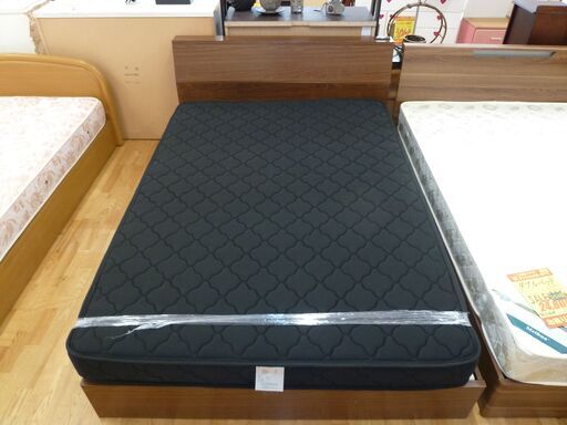 取引中k23☆ダブルベッド☆収納＋コンセント付き☆フレーム＋マットレス☆良品☆近隣配達、設置可能