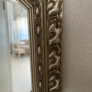 【お渡し決まりました】壁掛け八角シャンパンゴールド鏡の画像