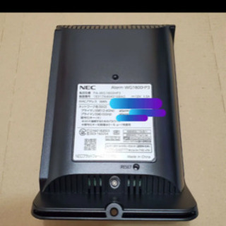 NEC PA-WG1800HP3 wifi ルーターの画像