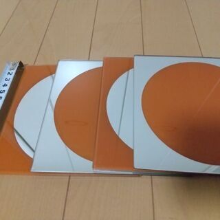 15cm正方形の鏡、4枚の画像