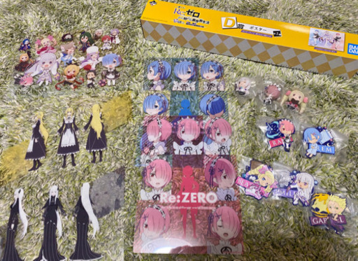リゼロ 一番くじ♪ ちょこのっこ、ポスター、ラバスト、クリアート