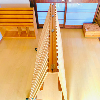 ★すのこマット ダブル 杉材 折りたたみ 二つ折りタイプベッド★値下げします★の画像