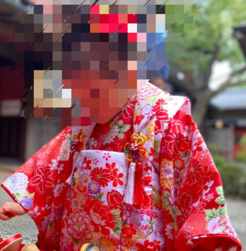 停止中　七五三　3歳　被布コートセット