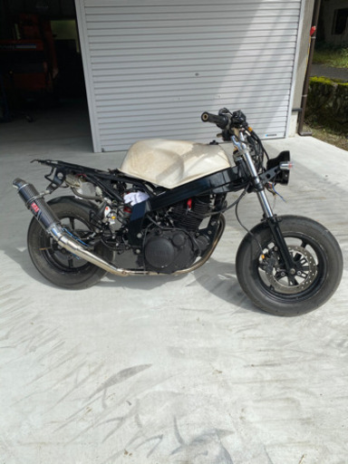 ホンダ  NSR50  セロー225エンジンとハーネスでセル始動です　あと保安部品付ければ公道走行可能　6速でフロントポンポンうきます