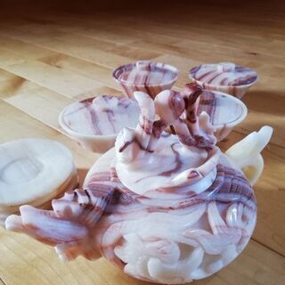 大理石の茶器セット