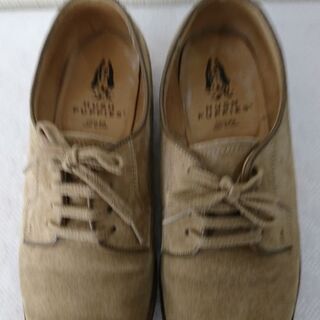 ★高級本革スエード・ブランド(ハッシュパピー)サイズ23㎝・2E・色ホーン・何度か使用の画像