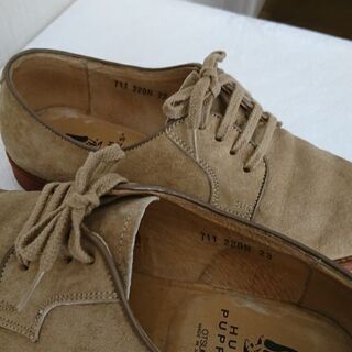 ★高級本革スエード・ブランド(ハッシュパピー)サイズ23㎝・2E・色ホーン・何度か使用の画像