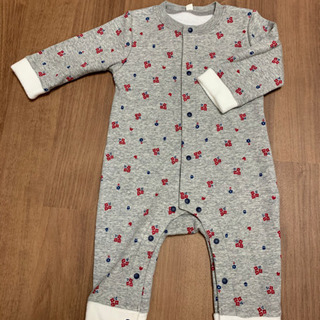新品未使用タグ付き　あったかロンパース80