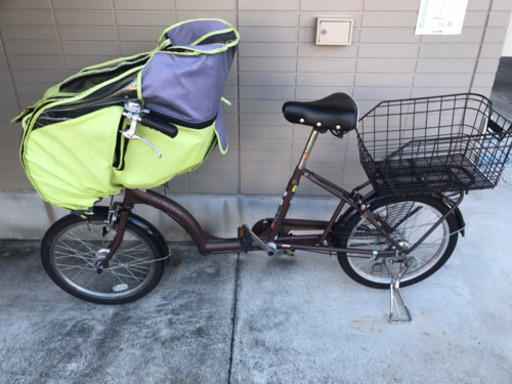 前乗せチャイルドシート付　自転車　メットおまけ