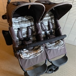 2人乗り 双子用 ベビーカー エアバギーココダブル 色エスプレッソ