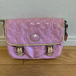 難あり COACH ペイトン パテント エナメル フィールドバッ...