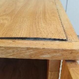 折り畳み式ダイニングテーブル(キャスター付)の画像