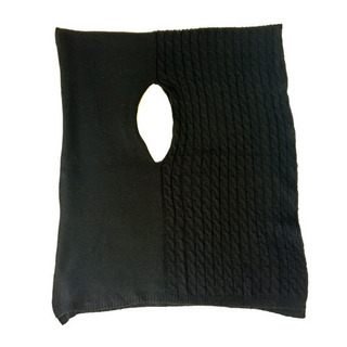 【2way】ニットジレ　ニットベスト　マフラー　ブラック　黒の画像