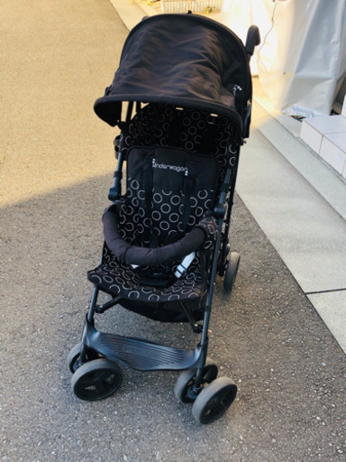 【値下げ】2人乗り　ベビーカー　年子　キンダーワゴン　双子　縦型　レインカバー付き