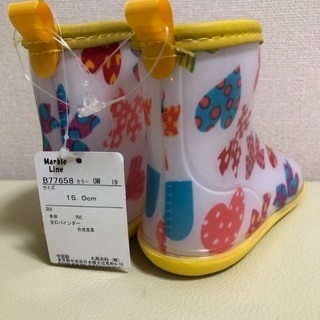 長靴 レインブーツ マーブルライン 新品 未使用 タグ付き 15センチの画像