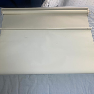 ロールスクリーン 遮光 ベージュ 幅90cm×丈220cm 無地 ロールカーテンの画像