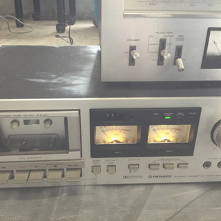 パイオニア Pioneer ステレオ チューナー カセットテープ デッキ 3点セット