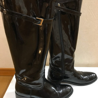 ロペ☆レインブーツ☆黒　ロング