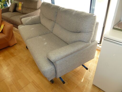 値下げしましたk31☆ワイド2Pソファ☆布製☆幅1700㎜☆良品☆近隣配達、設置可能