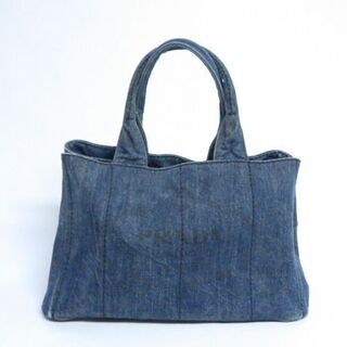 プラダ◆PRADA　カナパ/デニム　ハンドバッグ（16Ｄ-6）