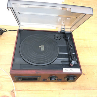 レコードプレイヤー　カセット.ラジオ付き