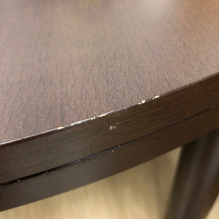 中古品☆ユアサ☆円形こたつ☆ダークブラウン☆ちゃぶ台の画像