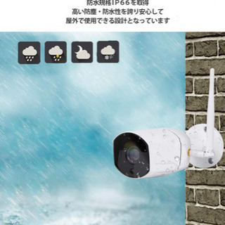 A204【新品未開封】ワイヤレス防犯監視カメラ SDカード録画 ネットワークカメラ 500万画素 簡単 設置 車上荒らし 家庭用 遠隔監視 スマホ マイク内蔵 防水 IPカメラ 屋内外 無線の画像