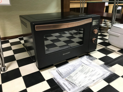 【リサイクルサービス八光　田上店　安心の3か月保証】2019年製SHARP シャープ フラットオーブンレンジ 18L ブラック系  RE-F18A-B