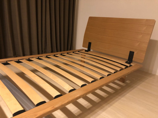 ※専用※【無印】ベッドフレーム・シングル・オーク材＋ヘッドボード＋脚セット