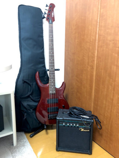 ★お値下げ/ベースギター、アンプ、ケーブル、ケース、スタンドセット