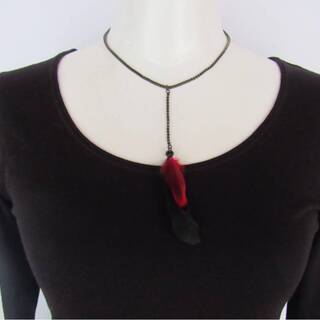 【SALE品】ネックレス　羽のチョーカー風ネックレス ３６～４１cm