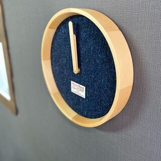 ■壁掛け時計 HARRISTWEED※難あり（ネイビー）■bbf...