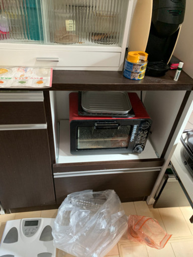 来週までの掲載‼️食器棚、レンジ台大1中1       3台セット
