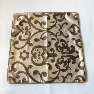 クッションカバー45×45 (バロック柄)ノーブランドベージュ